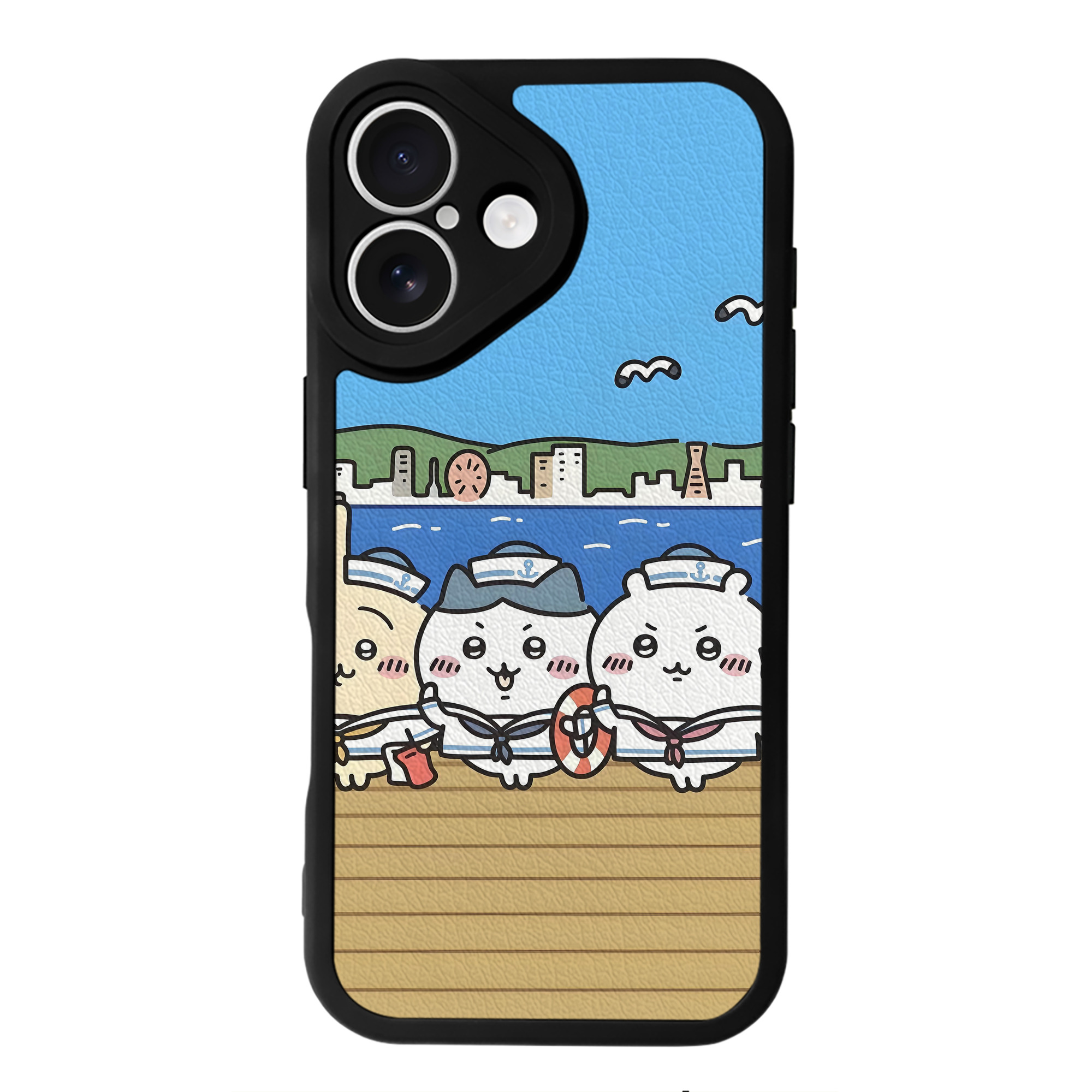 （画像用） ちいかわ Chii-kawa 【iPhone 16シリーズ対応】シリコンスマホケース（レザー調） 材質：シリコン